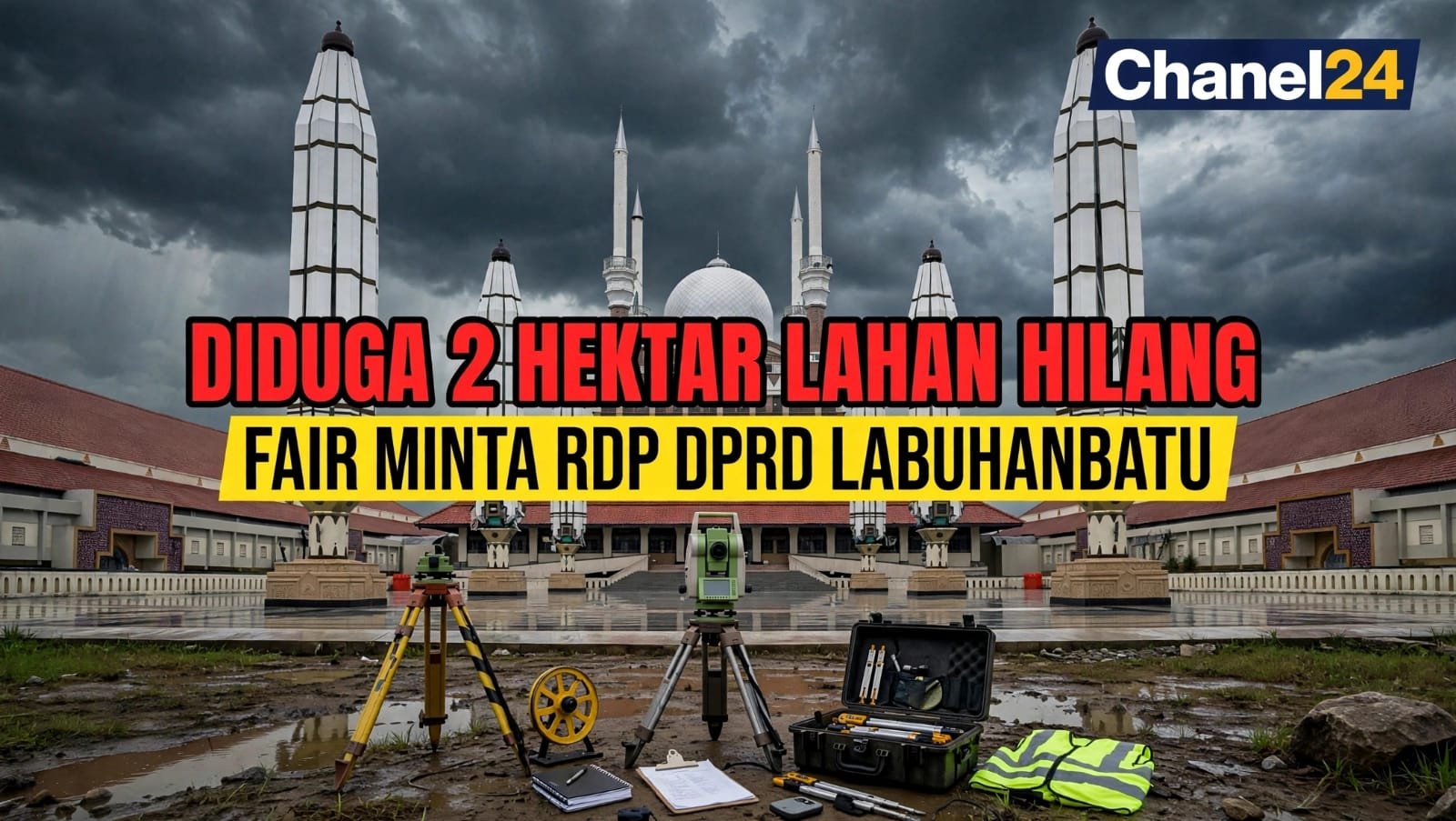 Diduga 2 Hektar Lahan Islamic Center Al-Amin Rantauprapat Hilang, FAIR Resmi Surati DPRD Labuhanbatu Minta RDP
